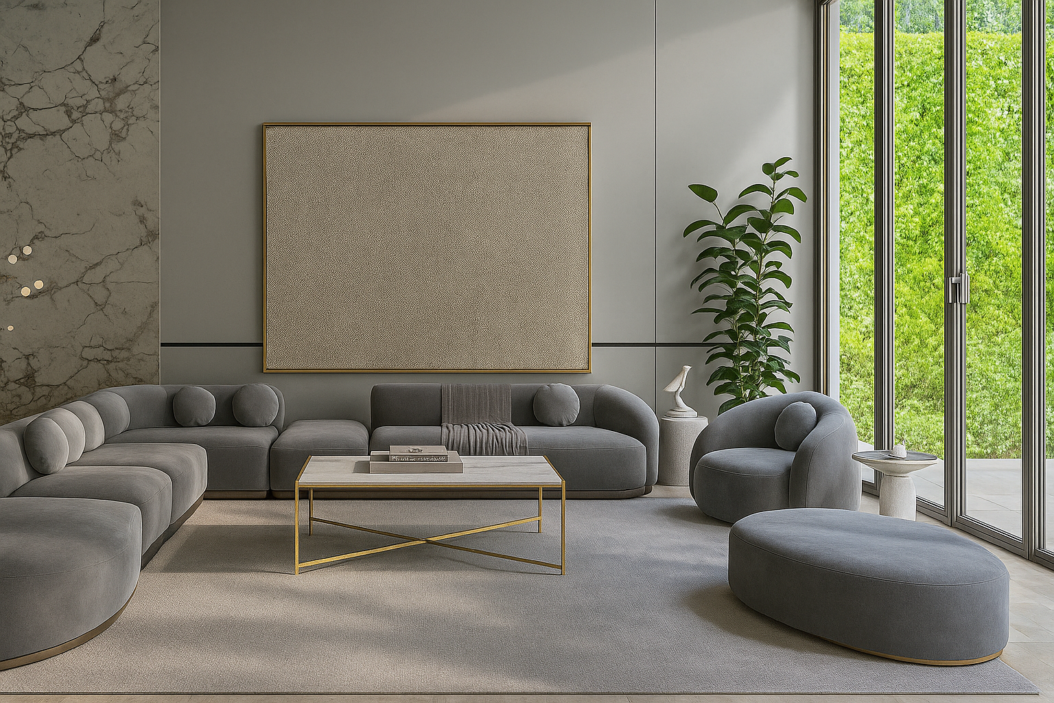 Luxury Modular Grey Sectional by Divine Livings - Image 2