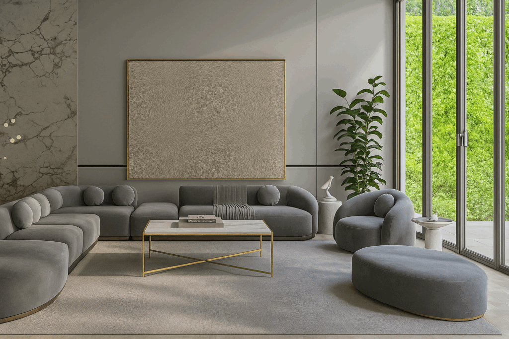 Luxury Modular Grey Sectional