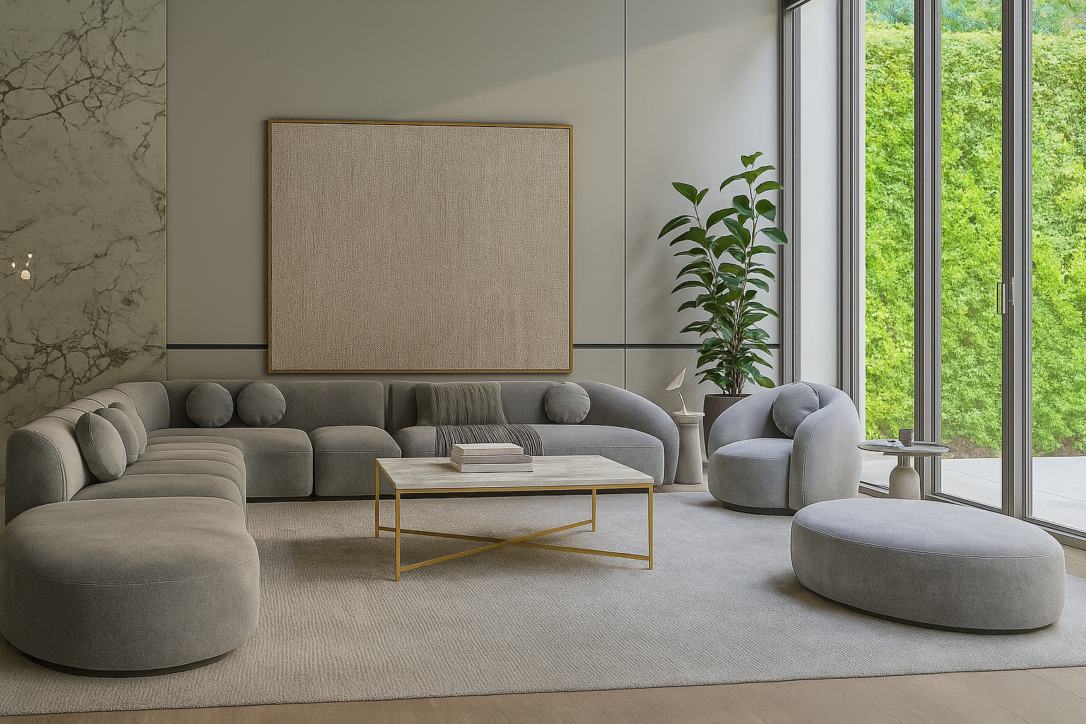 Luxury Modular Grey Sectional by Divine Livings - Image 3