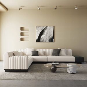 L-Shape Sofa in Cream