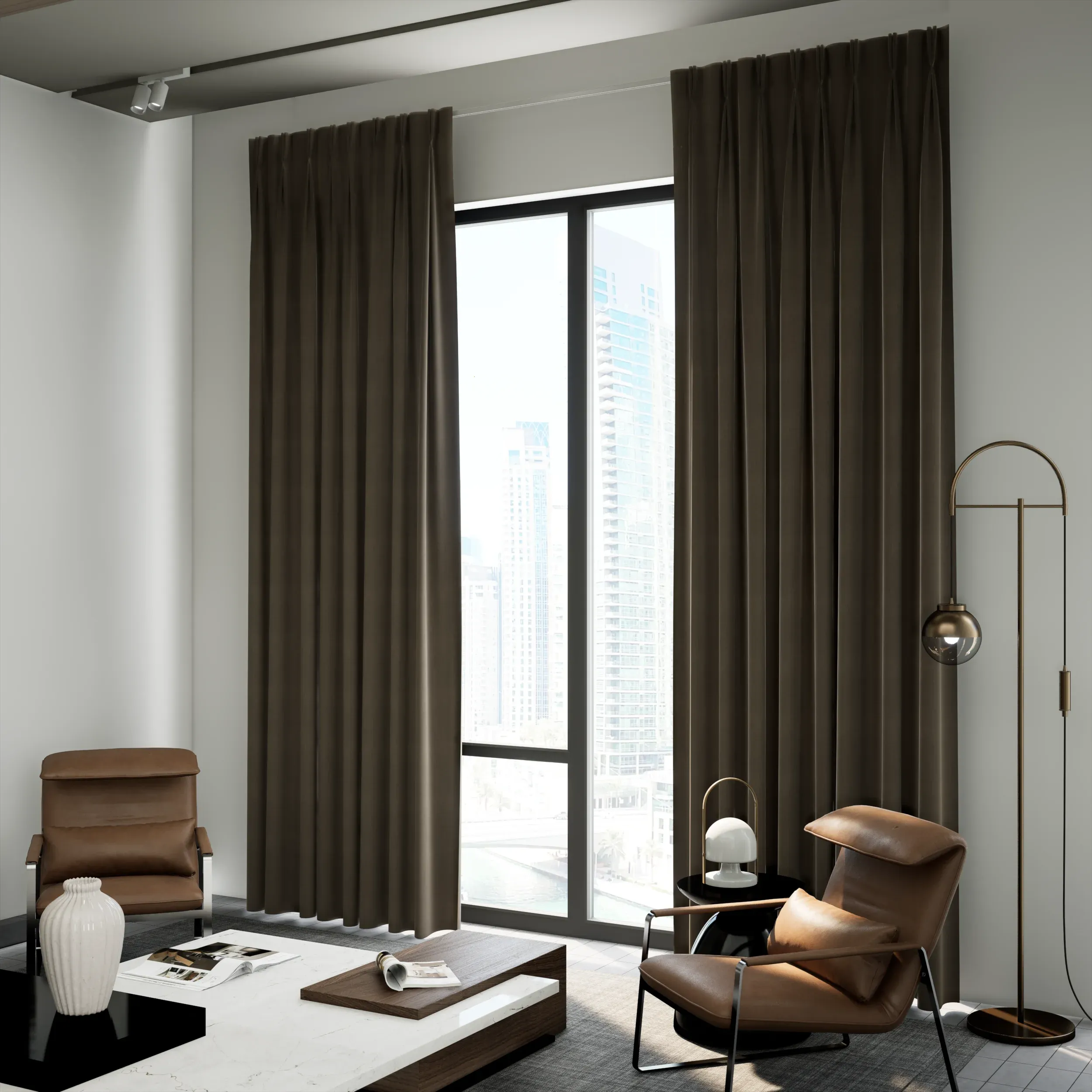 Blackout Pleat Curtain – Premium Brown Drapes by Divine Livings - Image 9