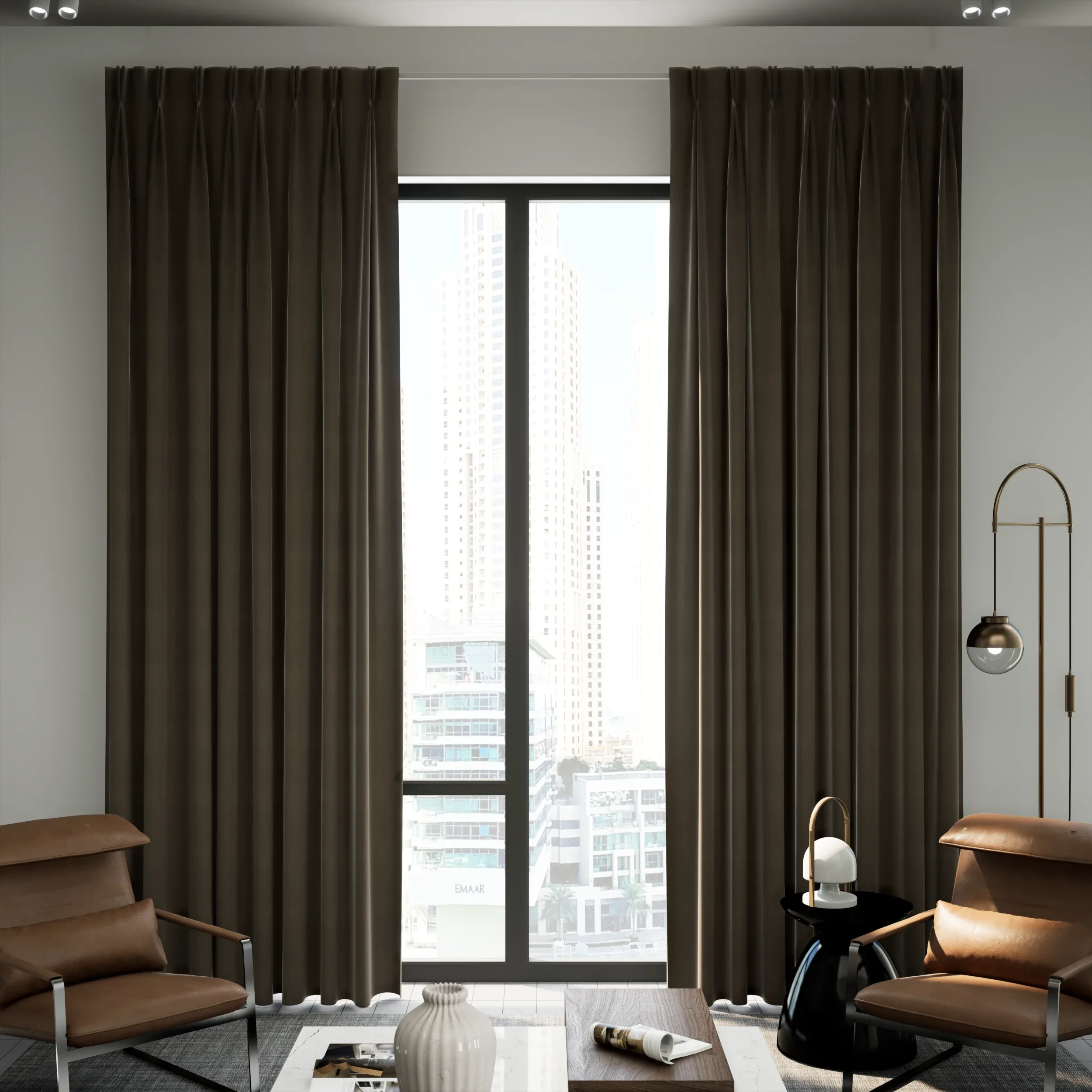 Blackout Pleat Curtain – Premium Brown Drapes by Divine Livings - Image 10