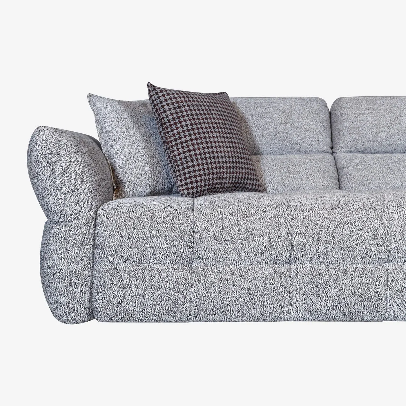 Arden 3-Seater Sofa – Contemporary Gray Fabric Design by Divine Livings - Image 3