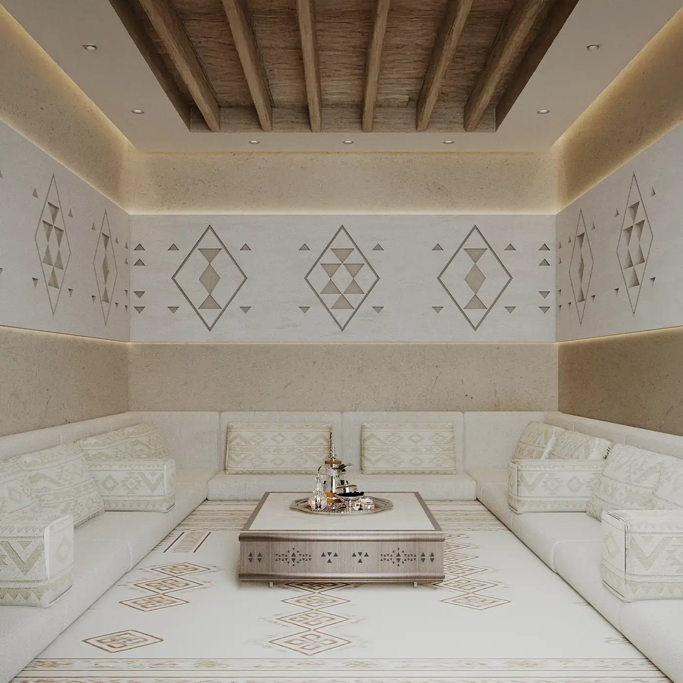 Premium Majlis L Shape Sofa – Custom Arabic Seating Design | Divine Livings - Image 3