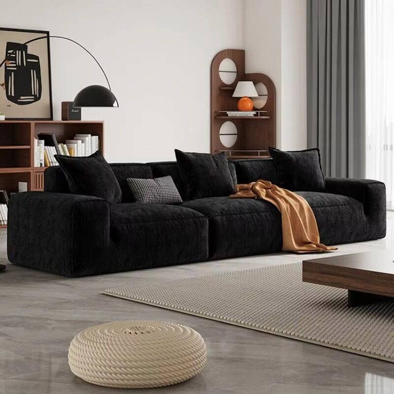 Valentino 3 Seater Sofa – Modern Black Velvet Sofa | Divine Livings - Image 4