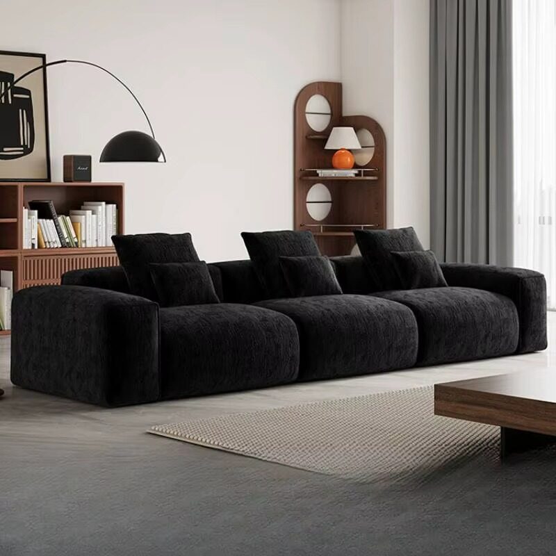 Valentino 3 Seater Sofa – Modern Black Velvet Sofa | Divine Livings - Image 3