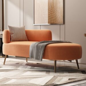 Modern Velvet Chaise Lounge