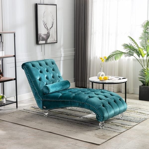 Tufted Velvet Chaise