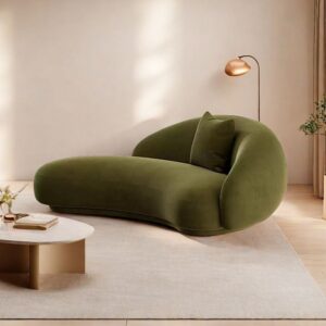 Chaise Lounge in Olive Green