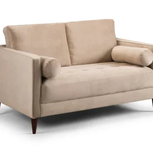 Nova 2-Seater Sofa – Modern Beige Fabric Design by Divine Livings