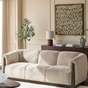 Teagan Custom 3-Seater Sofa – Modern Curved Upholstered Sofa | Divine Livings