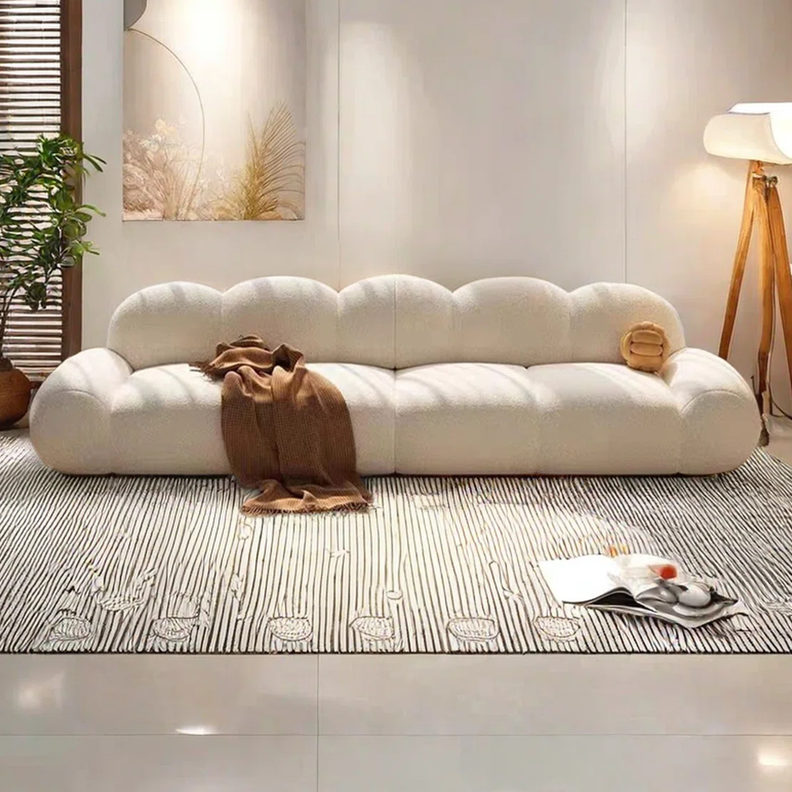 Cloud Curve 3-Seater Sofa – Modern Bouclé Luxury Sofa | Divine Livings - Image 2