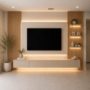 Elowen Fluted TV Wall Unit