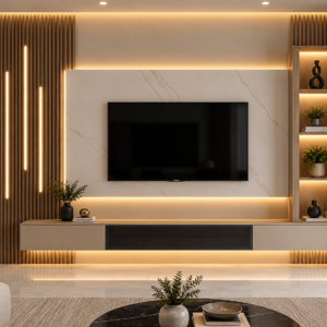 Marble Panel TV Unit