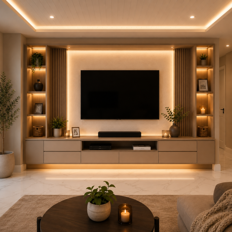 Tavira Fluted TV Wall Unit